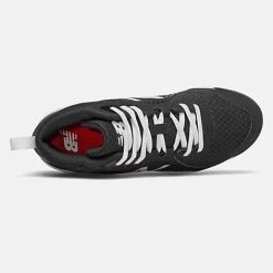 Alternative view of New Balance 3000v5 Youth Molded Cleats – Black/White (J3000BK5)