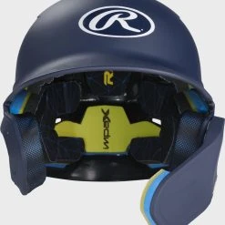 Rawlings MACH Helmet With Adjustable Extension – Right-Handed -Wilson Sales MA07 Navy 2