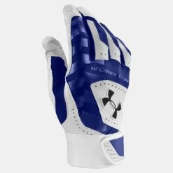 Under Armour Adult Yard Batting Gloves – White/Royal